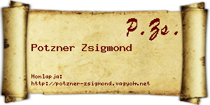 Potzner Zsigmond névjegykártya